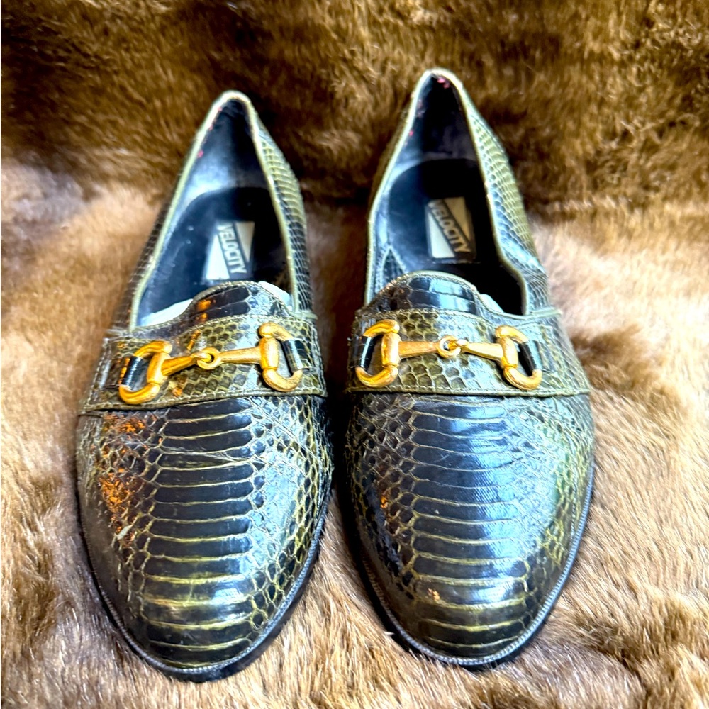 Snake skin loafers size 11
